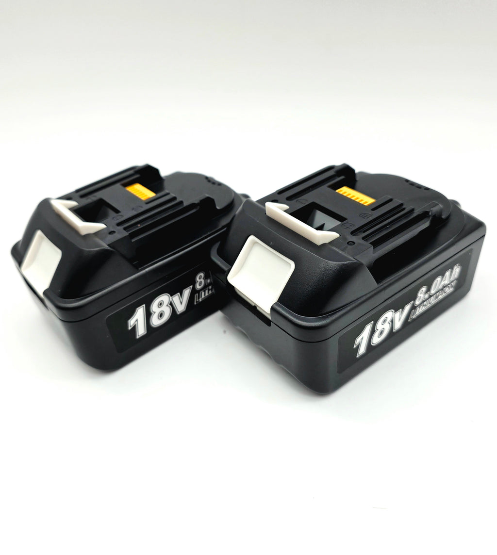 2st 8Ah ersättningsbatterier till Makita 18v-serie