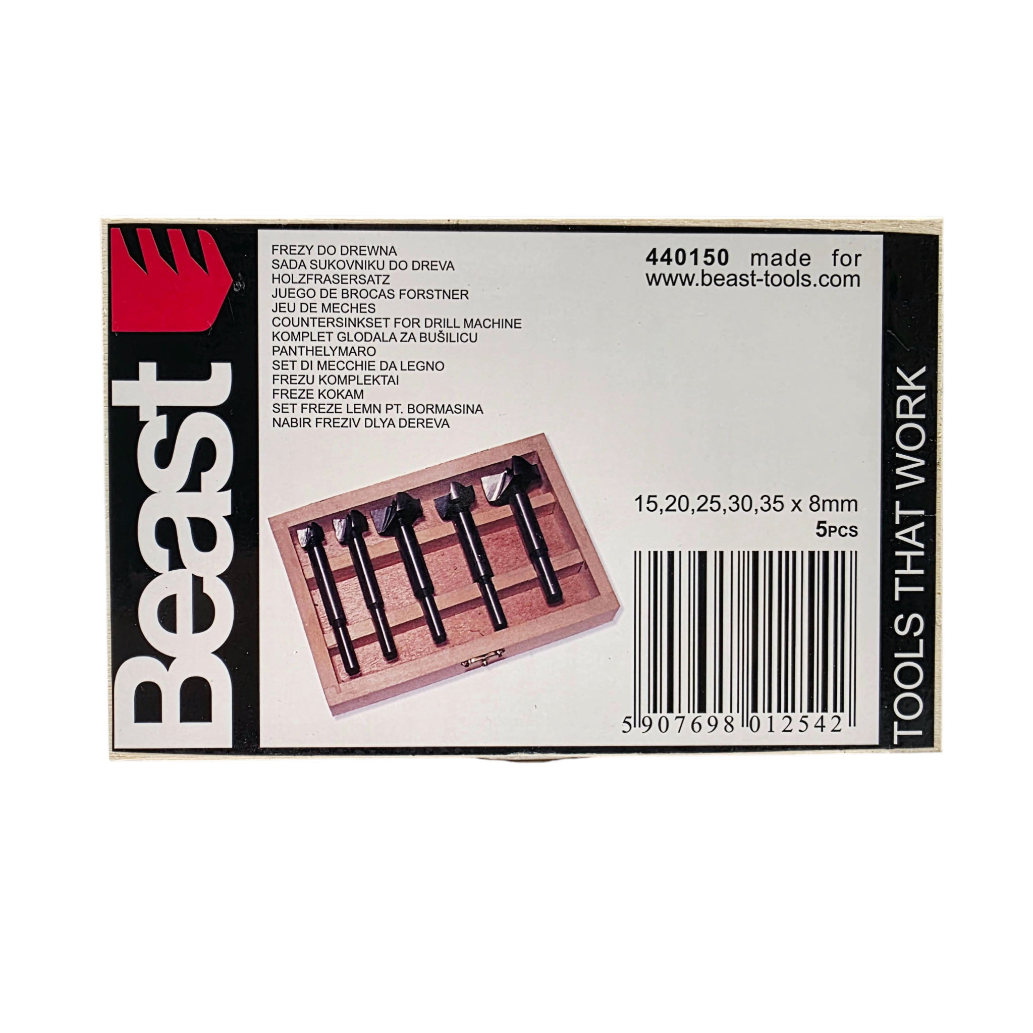 Kvistsborr | 5st | 15–35mm