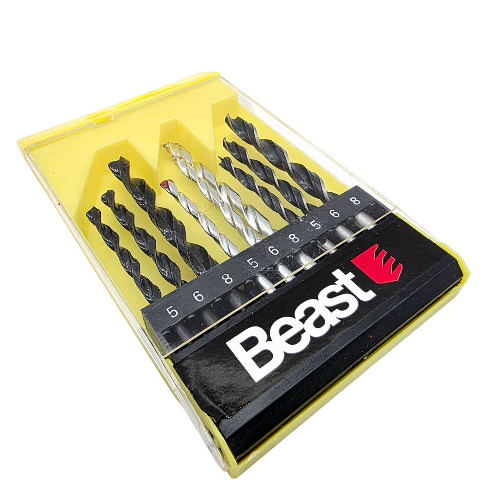 Borrsats | 9st | Trä, betong, metall