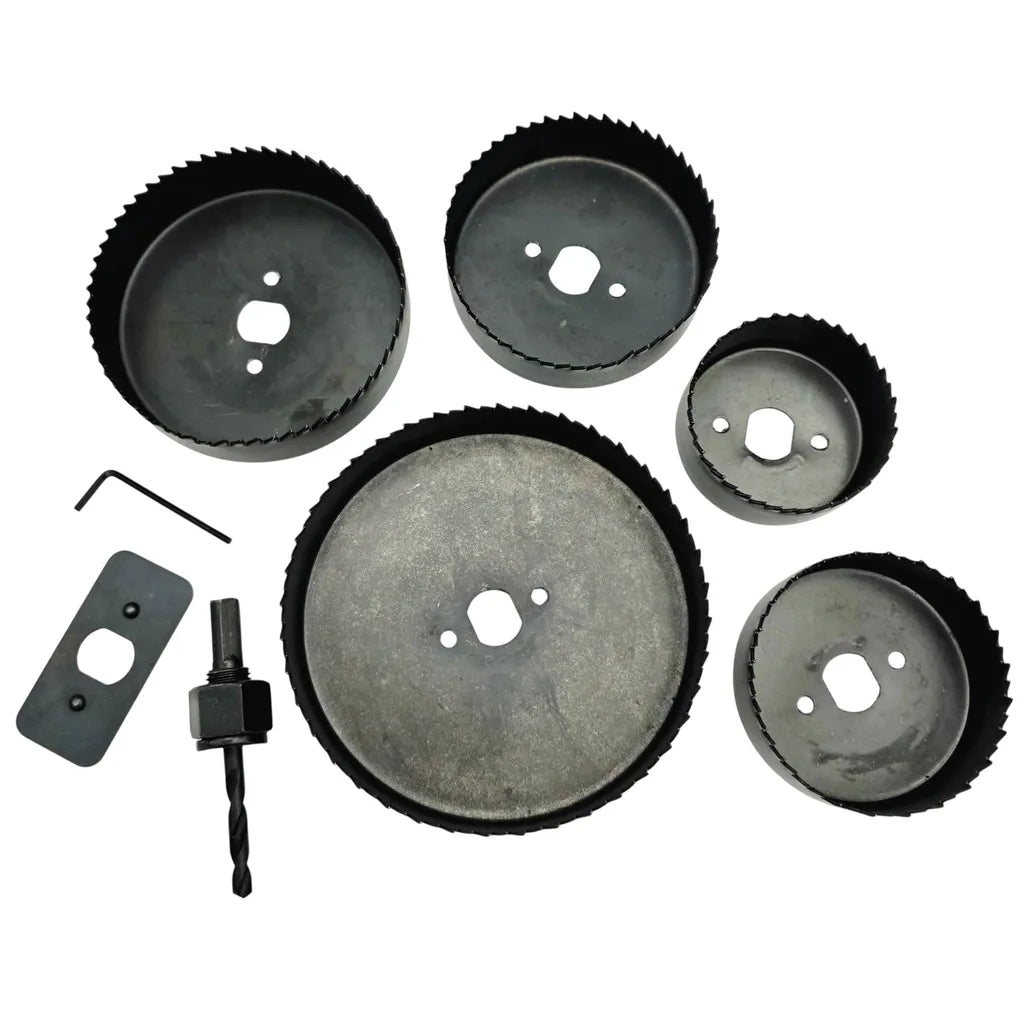 Hålsågssats | 9 delar | Trä & plast | 64-127mm