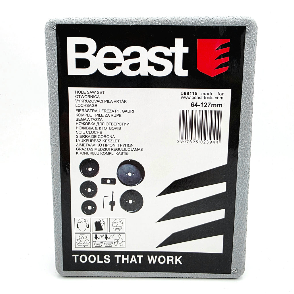9-delars hålsågsset för trä och plast - 64-127mm